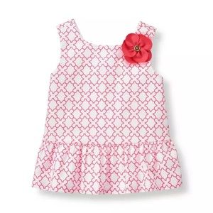 Janie & Jack Size 8 Geometric Peplum Top